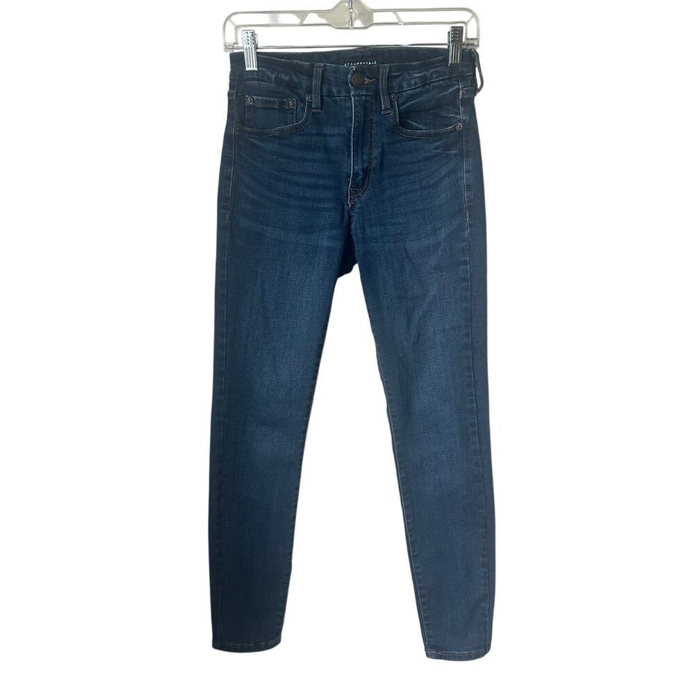Aeropostale Dark Wash High Rise Curvy Jeggings - Size 4